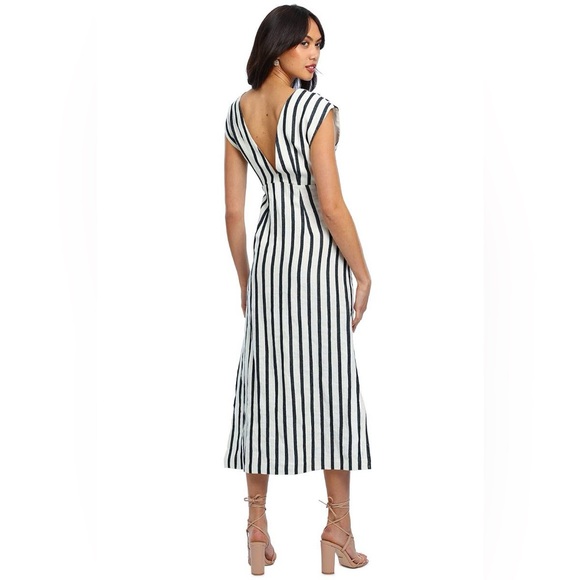 St Agni Striped Black and White Maxi Dress | S - Picture 3 of 10